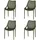 Siena Garden Urban Lights Stapelsessel 60 x 50 x 81 cm olive 4 St.
