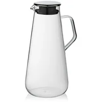 Kela Wasserkrug 1,5 Liter FONTANA, Glaskaraffe, Edelstahl Deckel, Wasserkaraffe
