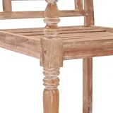 vidaXL Batavia-Stühle 2 Stk. Massivholz Teak Getüncht