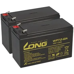 Akku-Satz für Lifta Treppenlift Genesis NP7-12FR, 2 x 12V 7,2Ah Blei AGM KuLo