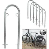 Baumarktplus Fahrradständer 5 x Anlehnbügel 111,5 x 40 cm Ø 49 mm grau