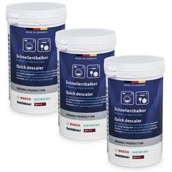 BOSCH Reinigungs-Set Schnellentkalker 00311919 Entkalker, (3-St), für Waschmaschine Geschirrspüler weiß