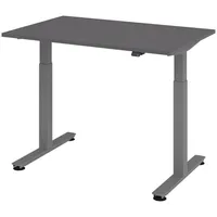 Bümö Schreibtisch Graphit 120x80 cm, Gestell: Graphit, - Büroschreibtisch