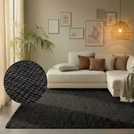 HANSE HOME "Jaipur Juteteppich, als Läufer und in Rund", schwarz, B:60cm H:10mm L:90cm, Jute, Teppiche, Teppich, 100% Naturfaser, Wohnzimmer, Esszimmer, Schlafzimmer, GRS