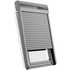 Dachfenster mit Rollladen, PVC Modell Solid PVC, elektrischer Solar-Rollladen, 55x78 cm, individuell konfigurieren