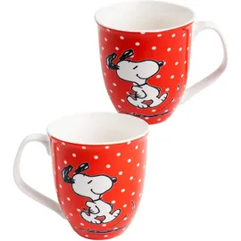 SNOOPY Kaffeetasse 0,28 l Rot