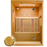 Dewello® Infrarotkabine Infrarotsauna Wärmekabine Sauna 2 Person Vollspektrum