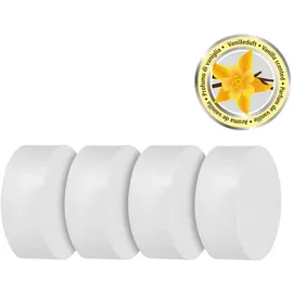 Wenko Entfeuchter Mod. Prisma Nachfüller Vanille, 4 x 500g, passend für Raumentfeuchter Prisma - Weiß - HT 4x10 cm