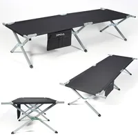 24move Feldbett Campingbett Schwarz