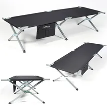 24move Feldbett Campingbett Schwarz