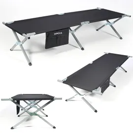 24move Feldbett Campingbett Schwarz