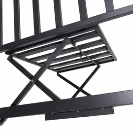 Lemodo Gartenbank 147 x 49 x 96 cm Schwarz