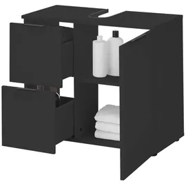 Waschbeckenunterschrank Porto schwarz B/H/T: ca. 70x60x35 cm - Schwarz