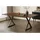 Okwish Esstisch 180 x 75 x 90 cm Nussbaum/schwarz