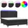 vidaXL Boxspringbett mit Matratze & LED Schwarz 160x200 cm Kunstleder