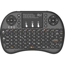 Rii Mini i8+ Wireless-Tastatur Mit Touchpad Und Hintergrundbeleuchtung für Smart TV, PC, HTPC, Konsole, Computer (Italienisches Layout) (NERO)