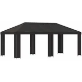 vidaXL Garten Pavillon 6 x 3 m Anthrazit