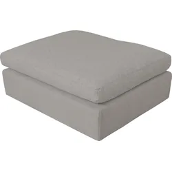 Hocker ALINA "Sandy", grau (hellgrau eqe 29), B:122cm H:46cm T:122cm, Chenille EQE (100% Polyester), Hocker, Polsterhocker, passend zur Serie Sandy