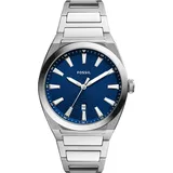 Fossil »EVERETT, FS5822«, Armbanduhr, Herrenuhr, Damenuhr, Edelstahlarmband, Datum