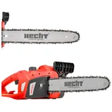 Hecht Elektro-Kettensäge 2200W, 13,5 m/s, 230V, 40 cm Schwertlänge, 4,2 kg, Kettenteilung 3/8 Zoll rot
