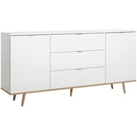 MID.YOU Sideboard Göteborg 180 x 87 x 40 cm weiß