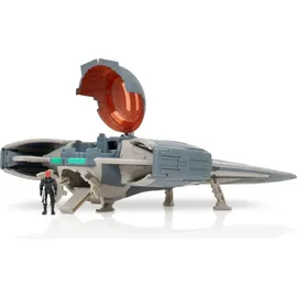 Jazwares Star Wars Micro Galaxy Squadron Sith Infiltrator - 25 cm Fahrzeug mit 3 cm Speeder und 2,5 cm Figuren