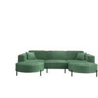Fun Möbel Wohnlandschaft U-Form Sofa VALENCIA in Stoff Noel
