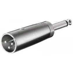XLR-Adapter, XLR-Stecker (3-Pin) - 6,35mm Klinkenstecker (2-Pin, Mono)