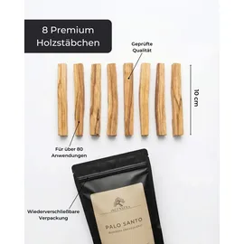 incensera Palo Santo Räucherholz 8 Duftholz Sticks 10 cm