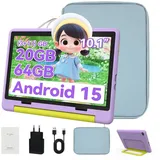 BUFO Kinder Lern-Tablet mit Elternkontrolle 10'' Android 15,64GB Tablet (10", 64 GB, Android 15, Kids Bumper blau) blau|lila