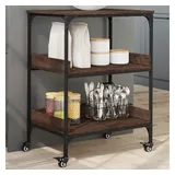 vidaXL Küchenwagen Braun Eichen-Optik 60x41x80,5 cm Holzwerkstoff