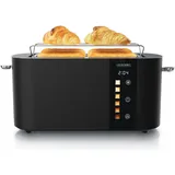 Arendo Langschlitz-Toaster Schwarz
