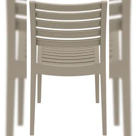 CLP Ares Gartenstuhl 48 x 58 x 82 cm schlamm 2er Set