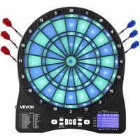 Vevor Elektronische Dartscheibe Kunststoff inkl. 6 Dartschäften mit Flights & 50 Ersatz-Pfeilspitzen