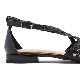 Gioseppo Leskovic Ballerinas aus Leder, Blau, mit Schnürung für Damen, Schwarz, 40 EU