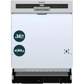 Homex DWSI601444C Einbau-Geschirrspüler (teilintegrierbar, 598 mm, Silber)