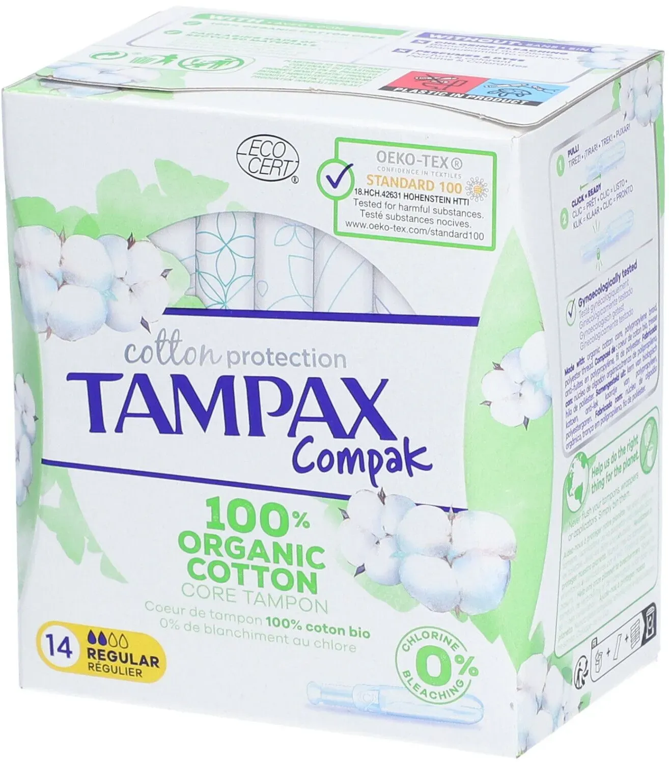 Tampon Tampax Compak Cott Regul 14