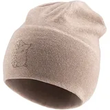 Sterntaler Beanie Igel – leichte Unisex Babymütze aus feiner Strickware – mit gesticktem Tier-Motiv – Erstlingsmütze - weich & bequem - Sand, Größe 37 - 37