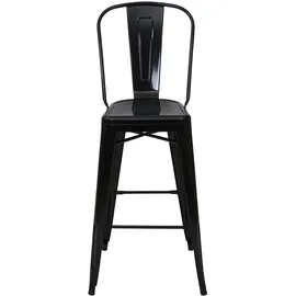 Mendler Barhocker HWC-A73 Abmessungen Metall Industriedesign schwarz