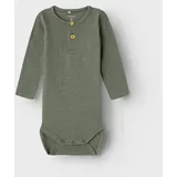 NAME IT Baby - Jungen Nbmkab Ls Body Noos, Dusty Olive/Detail:melange, 56 - 56