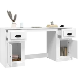 vidaXL Schreibtisch mit Stauraum Weiß