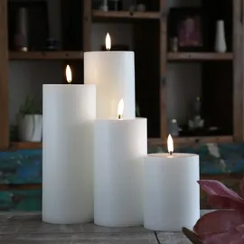 uYuni LED Kerzenset THEA Uyuni mit Batterien Fernb. 4er Set weiß