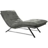 W.Schillig Relaxliege daily dreams Polyester 75 x 91 x 170 cm grau mit Kissen