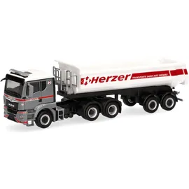 HERPA 319164 1:87, Man TGS TN Kipp-Sattelzug Herzer