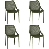Siena Garden Urban Lights Stapelsessel 60 x 50 x 81 cm olive 4 St.