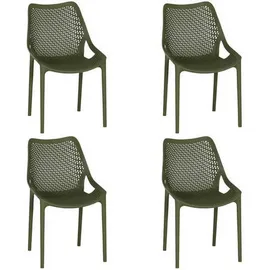 Siena Garden Urban Lights Stapelsessel 60 x 50 x 81 cm olive 4 St.
