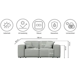 kaiser möbel Malibu Loungeset grau