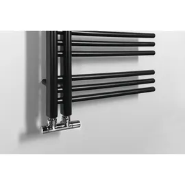 Sapho Badheizkörper 1200 x 500 mm 400 W schwarz matt Seitenventil