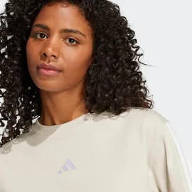 adidas Sportswear T-Shirt W 3S SJ TLR T mit Rundhalsausschnitt, bauchfreie Schnittform, ohne Verschluss grau XXL (50/52)