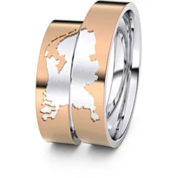 Trauringe Niederlande 333er Rot-/Weiflgold - 4104